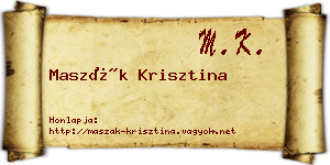 Maszák Krisztina névjegykártya